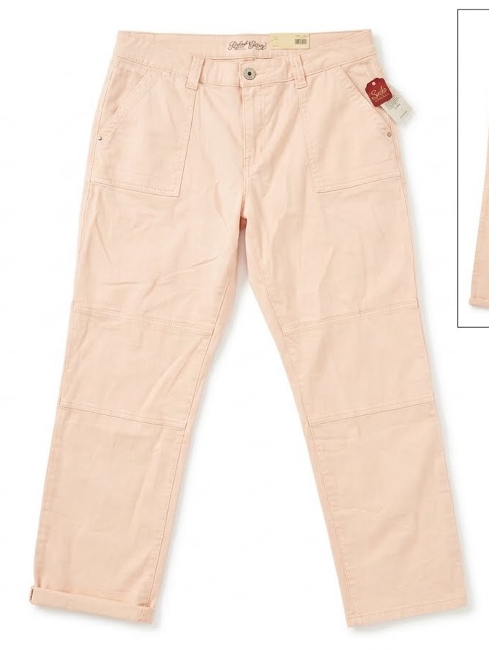 NWT Faded Glory Light Pink Utility Chino Pants - Size 16